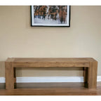 HomeRoots 58 Natural Distressed Solid Wood Dining Bench - 58