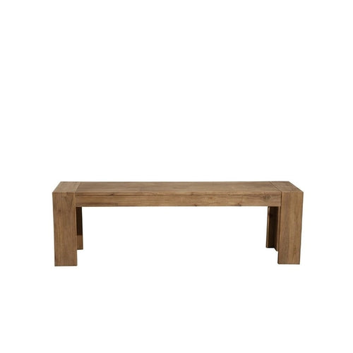 Banc de salle à manger en bois massif vieilli naturel de 58 po