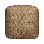 Pouff Ottoman Cubique Tressé en Jute Naturelle 18"