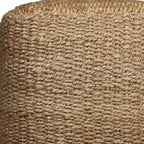 Pouff Ottoman Cubique Tressé en Jute Naturelle 18"
