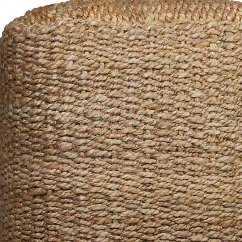 Pouff Ottoman Cubique Tressé en Jute Naturelle 18"