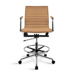 Fauteuil de dessinateur ergonomique moderne avec hauteur et repose-pieds réglables pour bureau à domicile
