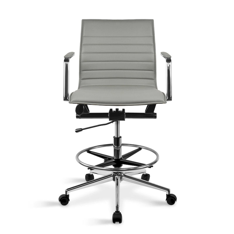 Fauteuil de dessinateur ergonomique moderne avec hauteur et repose-pieds réglables pour bureau à domicile