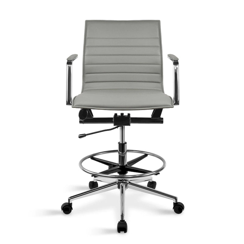Fauteuil de dessinateur ergonomique moderne avec hauteur et repose-pieds réglables pour bureau à domicile