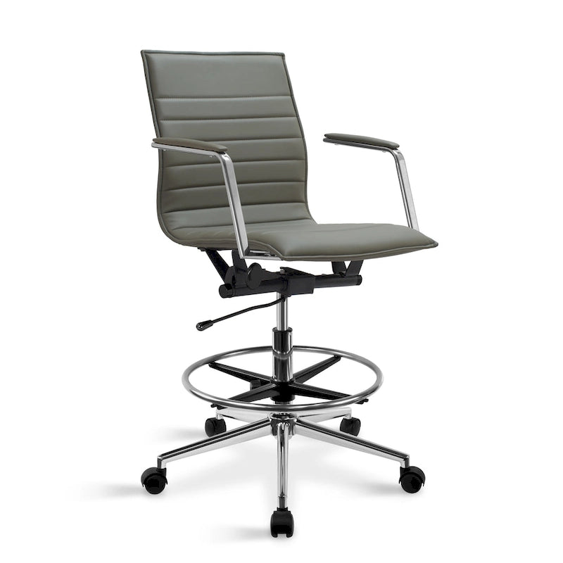 Fauteuil de dessinateur ergonomique moderne avec hauteur et repose-pieds réglables pour bureau à domicile