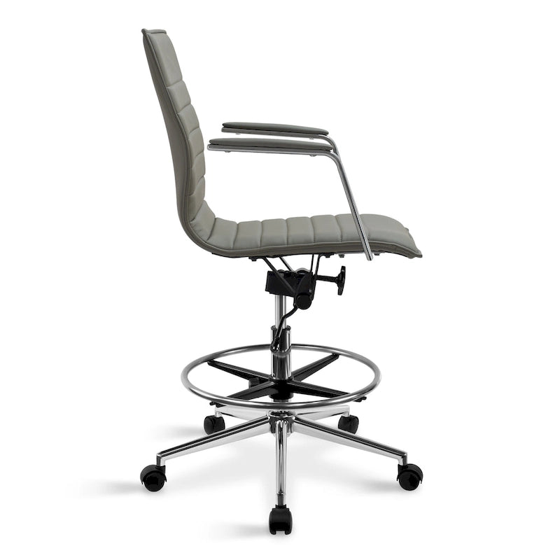 Fauteuil de dessinateur ergonomique moderne avec hauteur et repose-pieds réglables pour bureau à domicile