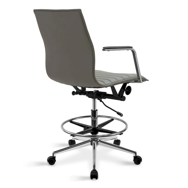 Fauteuil de dessinateur ergonomique moderne avec hauteur et repose-pieds réglables pour bureau à domicile