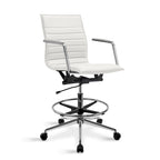 Fauteuil de dessinateur ergonomique moderne avec hauteur et repose-pieds réglables pour bureau à domicile