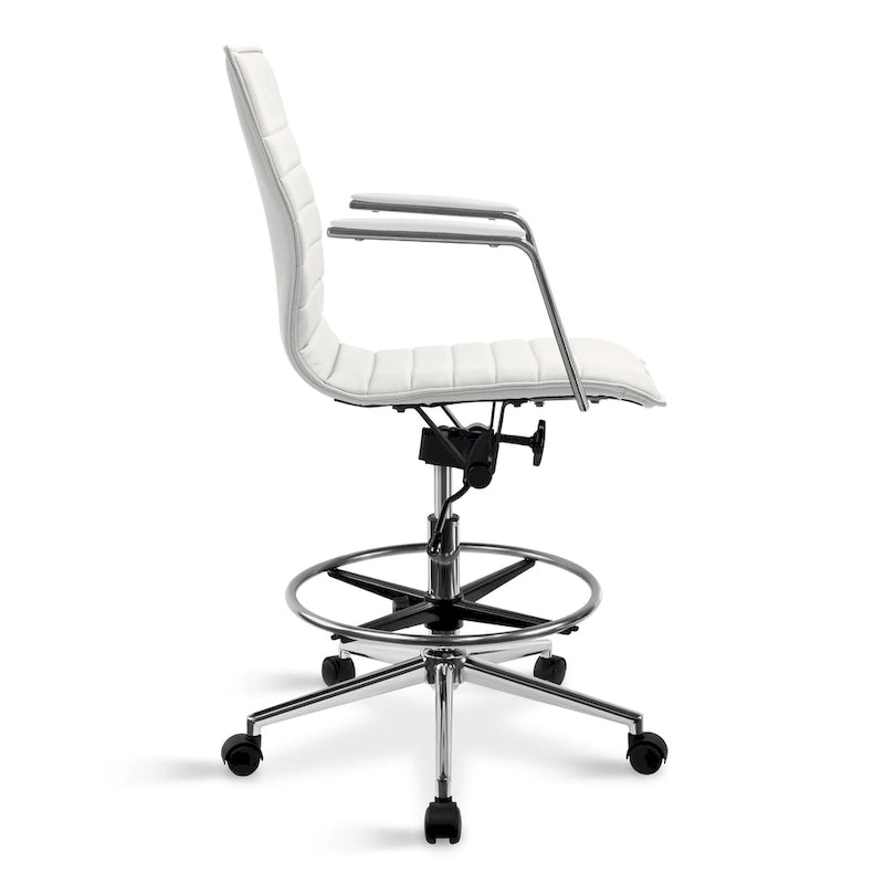 Fauteuil de dessinateur ergonomique moderne avec hauteur et repose-pieds réglables pour bureau à domicile