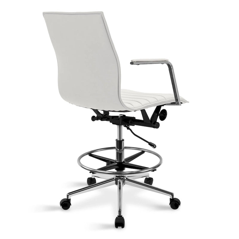 Fauteuil de dessinateur ergonomique moderne avec hauteur et repose-pieds réglables pour bureau à domicile