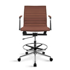Fauteuil de dessinateur ergonomique moderne avec hauteur et repose-pieds réglables pour bureau à domicile