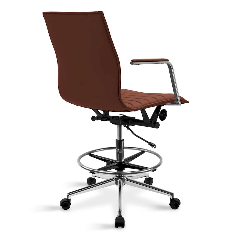 Fauteuil de dessinateur ergonomique moderne avec hauteur et repose-pieds réglables pour bureau à domicile