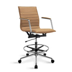 Fauteuil de dessinateur ergonomique moderne avec hauteur et repose-pieds réglables pour bureau à domicile