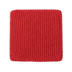 Pouff en tricot avec housse amovible, repose-pieds souple pour salon ou chambre à coucher