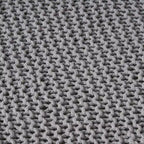 Pouff en tricot avec housse amovible, repose-pieds souple pour salon ou chambre à coucher