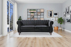 Charlot Velvet Chesterfield Rolled Arm Sofa