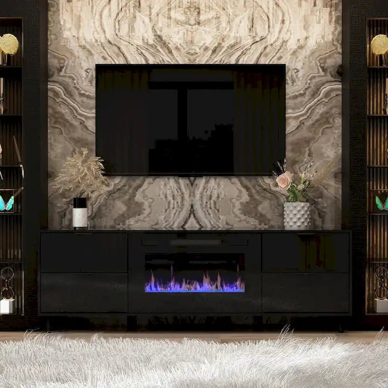 Meuble TV Chauffage Électrique Télécommande