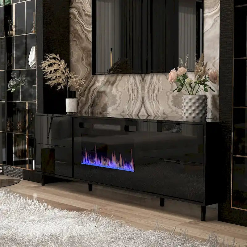 Meuble TV Chauffage Électrique Télécommande