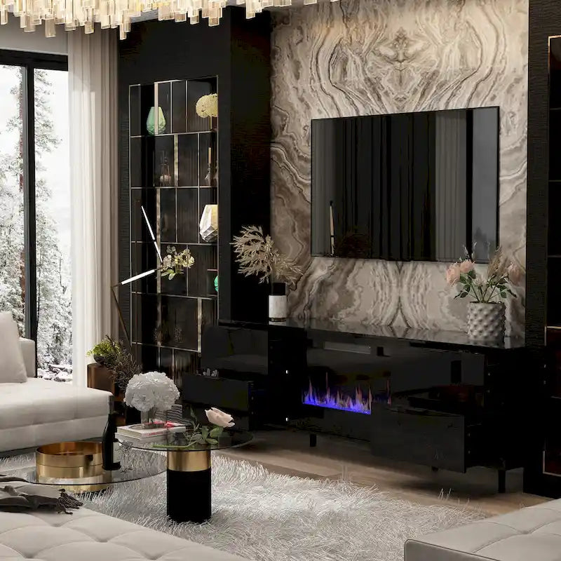 Meuble TV Chauffage Électrique Télécommande