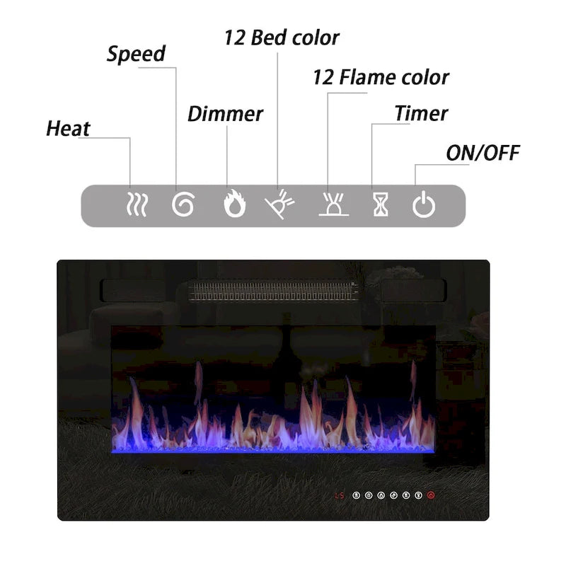 Meuble TV Chauffage Électrique Télécommande