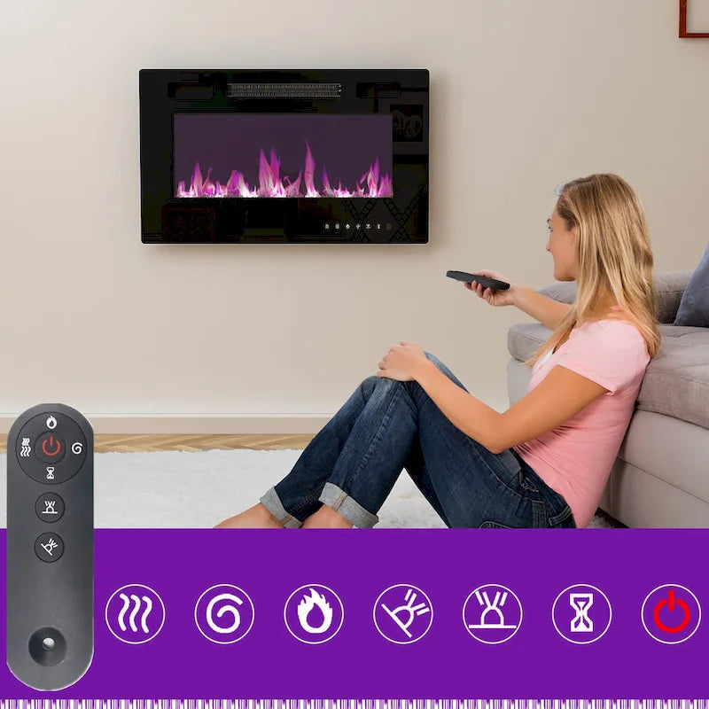 Meuble TV Chauffage Électrique Télécommande
