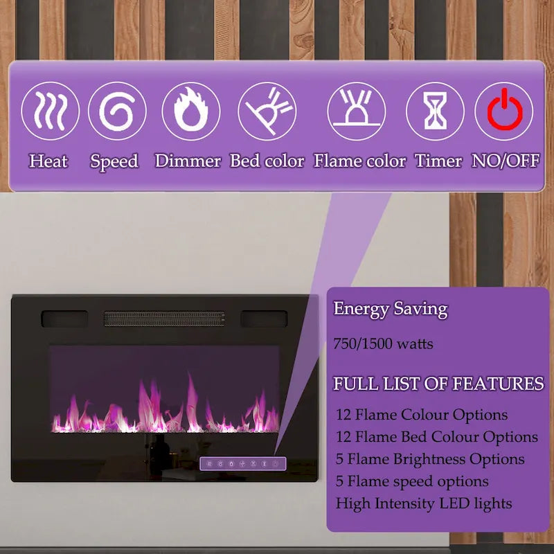 Meuble TV Chauffage Électrique Télécommande