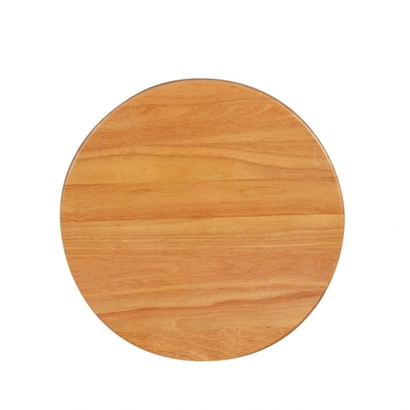 Tabouret de bar fixe sans dossier avec pieds en bois massif et finition naturelle, hauteur d'assise 29 po