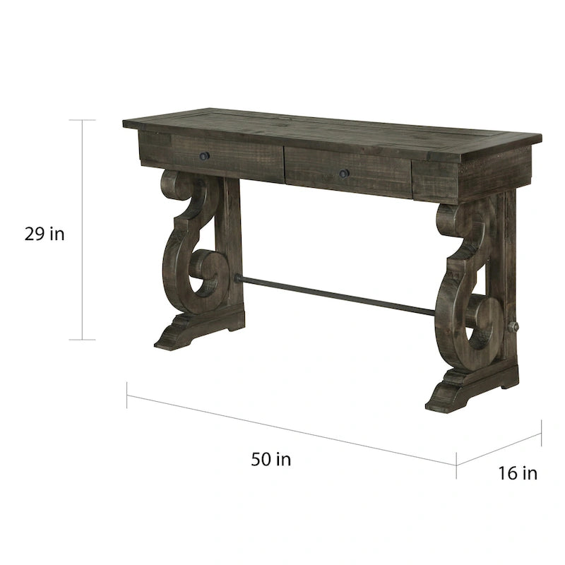 Console de rangement à poivre vieilli traditionnel