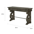 Console de rangement à poivre vieilli traditionnel