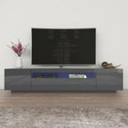 Meuble TV moderne de 79 pouces avec lumières LED