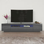 Meuble TV moderne de 79 pouces avec lumières LED