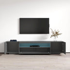 Meuble TV moderne de 79 pouces avec lumières LED