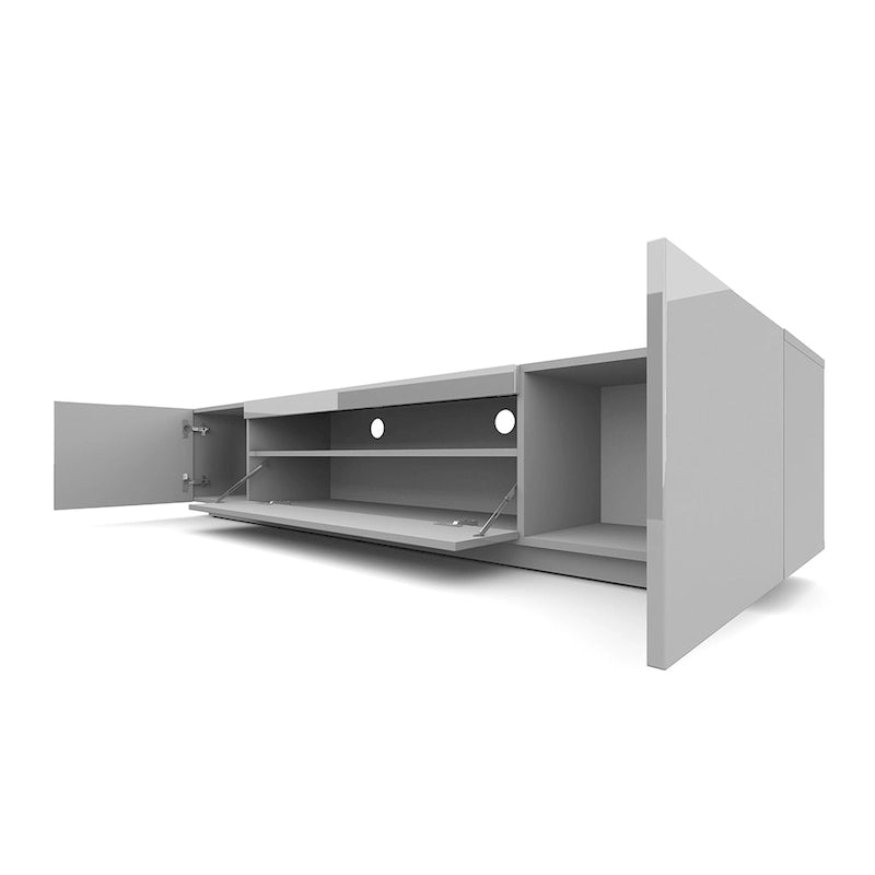 Meuble TV moderne de 79 pouces avec lumières LED