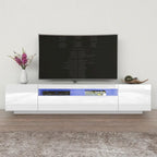 Meuble TV moderne de 79 pouces avec lumières LED
