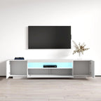 Meuble TV moderne de 79 pouces avec lumières LED