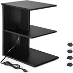 Table de chevet moderne avec ports USB intégrés et prises électriques pour chambre à coucher