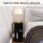 Table de chevet moderne avec ports USB intégrés et prises électriques pour chambre à coucher