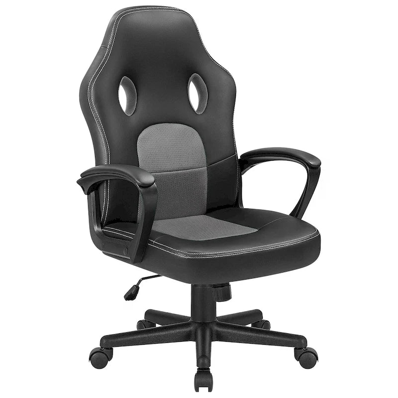Fauteuil de bureau gaming en cuir à dossier haut