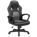 Fauteuil de bureau gaming en cuir à dossier haut