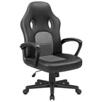 Fauteuil de bureau gaming en cuir à dossier haut