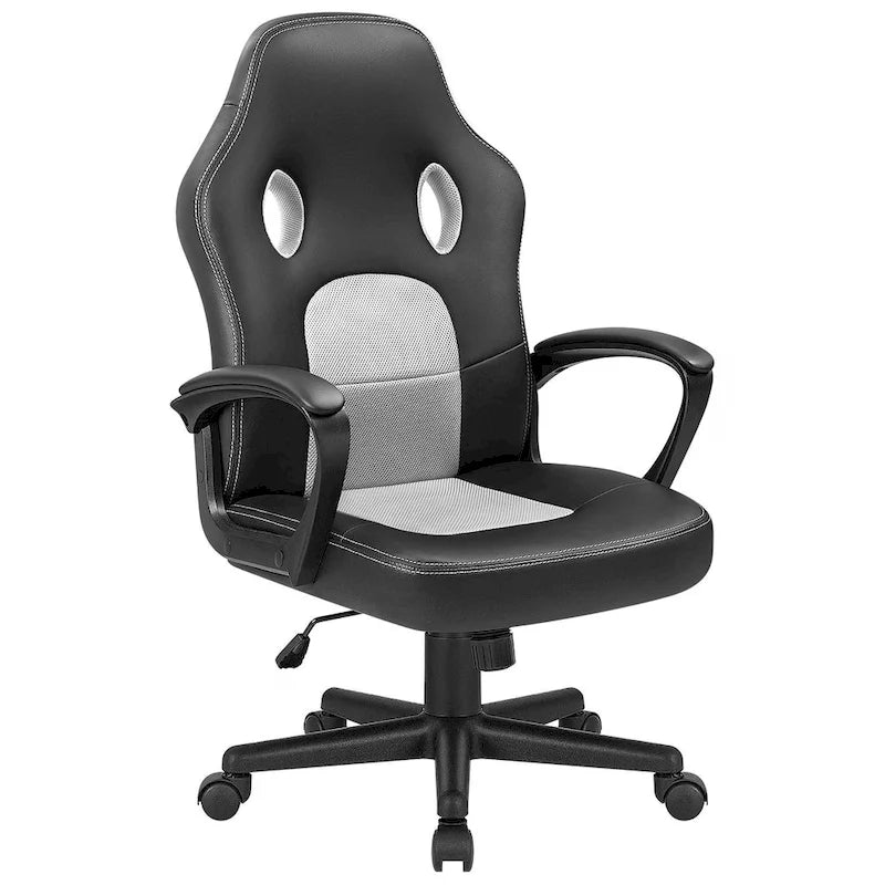 Fauteuil de bureau gaming en cuir à dossier haut