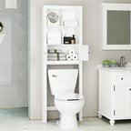 Étagère de salle de bain au-dessus des toilettes avec 4 casiers, meuble de rangement gain de place