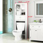 Étagère de salle de bain au-dessus des toilettes avec 4 casiers, meuble de rangement gain de place