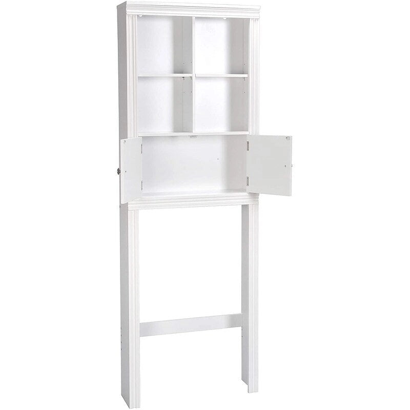 Étagère de salle de bain au-dessus des toilettes avec 4 casiers, meuble de rangement gain de place