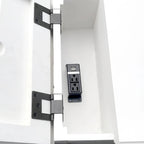 Table d'appoint blanche style ferme moderne avec port USB