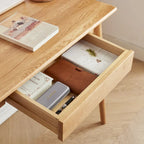 Bureau d'ordinateur en bois massif naturel à 100 %