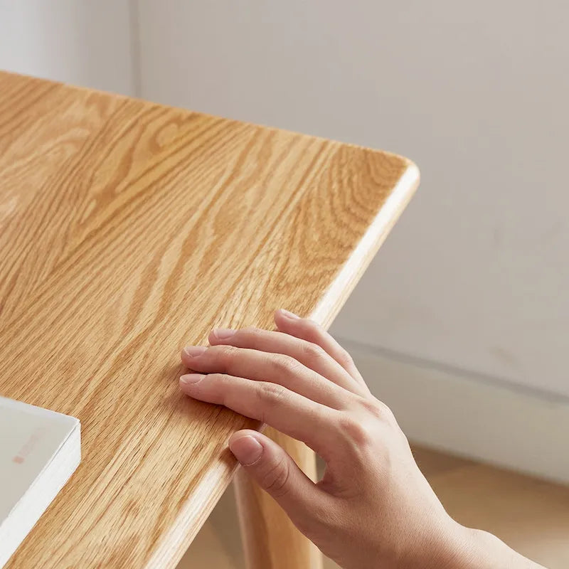 Bureau d'ordinateur en bois massif naturel à 100 %