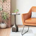 Table d'appoint gris anthracite avec étagère inférieure ouverte pour le salon ou la chambre