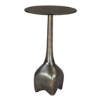 Table d'appoint gris anthracite avec étagère inférieure ouverte pour le salon ou la chambre