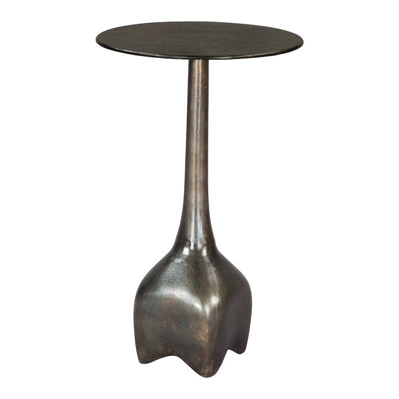 Table d'appoint gris anthracite avec étagère inférieure ouverte pour le salon ou la chambre
